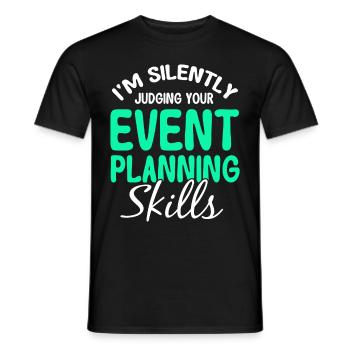Eventplaner Hochzeitsplaner Event Manager - Männer T-Shirt - Schwarz - Vorne - AI Model Male 178 light (178cm)