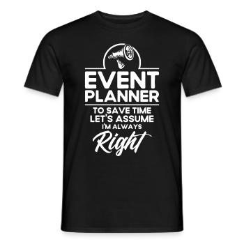 Eventplaner Hochzeitsplaner Event Manager - Männer T-Shirt - Schwarz - Vorne - AI Model Male 178 light (178cm)