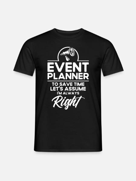 Eventplaner Hochzeitsplaner Event Manager - Männer T-Shirt - Schwarz