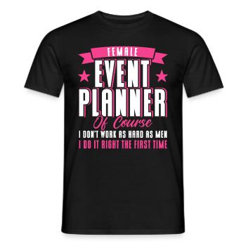 Eventplaner Hochzeitsplaner Event Manager - Männer T-Shirt - Schwarz - Vorne - AI Model Male 178 light (178cm)