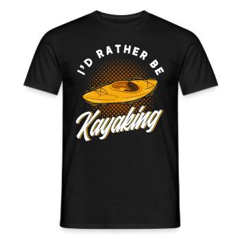 Kajak Kajakfahrer Kanu Outdoor Wasserkajak - Männer T-Shirt - Schwarz - Vorne - AI Model Male 178 light (178cm)