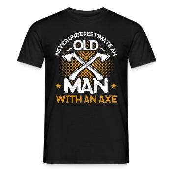 Axe Thrower Axe Throw Axe Gift - Men's T-Shirt - black - Front - AI Model Male 178 light (178cm)