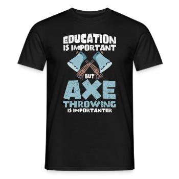 Axe Thrower Axe Throw Axe Gift - Men's T-Shirt - black - Front - AI Model Male 178 light (178cm)