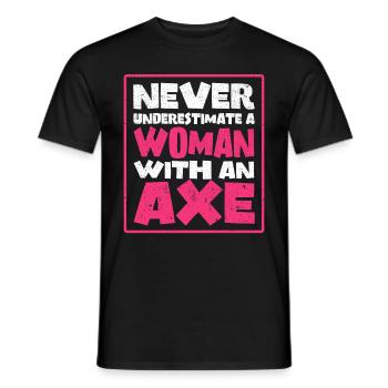 Axt Werfer Axt Werfen Mutter Mama Axt Geschenk - Männer T-Shirt - Schwarz - Vorne - AI Model Male 178 light (178cm)