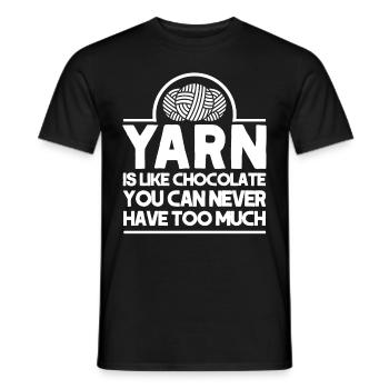Knitter Häkelgarn Nadeln Stricken - Männer T-Shirt - Schwarz - Vorne - AI Model Male 178 light (178cm)