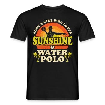 Wasserball Wassersport Polo Schwimmen - Männer T-Shirt - Schwarz - Vorne - AI Model Male 178 light (178cm)