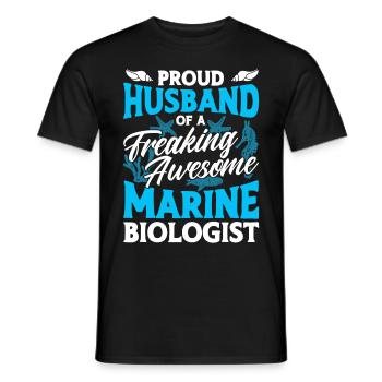 Marine Biologist Ocean Gift Marine Biology - Men's T-Shirt - black - Front - AI Model Male 178 light (178cm)