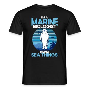 Meeresbiologe Ozean Geschenk Meeresbiologie - Männer T-Shirt - Schwarz - Vorne - AI Model Male 178 light (178cm)