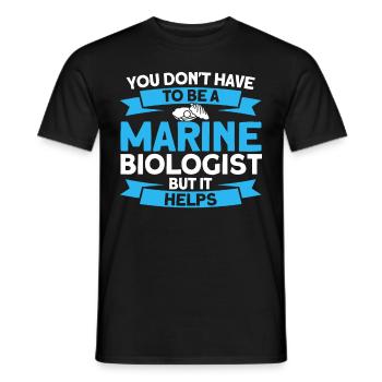 Marine Biologist Ocean Gift Marine Biology - Men's T-Shirt - black - Front - AI Model Male 178 light (178cm)