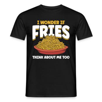 Pommes Frites Fast Food Pommes Frites - Männer T-Shirt - Schwarz - Vorne - AI Model Male 178 light (178cm)
