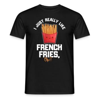 Pommes Frites Fast Food Pommes Frites - Männer T-Shirt - Schwarz - Vorne - AI Model Male 178 light (178cm)