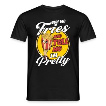 Pommes Frites Fast Food Pommes Frites - Männer T-Shirt - Schwarz - Vorne - AI Model Male 178 light (178cm)
