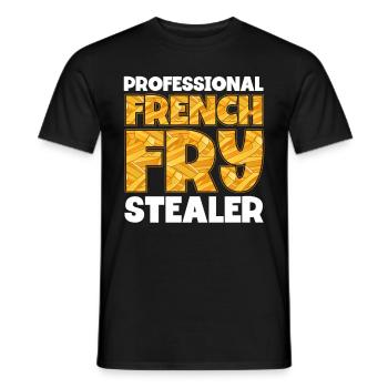 Pommes Frites Fast Food Pommes Frites - Männer T-Shirt - Schwarz - Vorne - AI Model Male 178 light (178cm)
