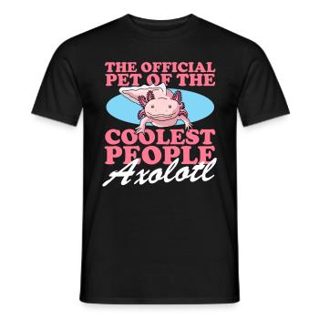 Axolotl Axolotl’s Tailed Amphibians Gift - T-shirt homme - noir - Devant - AI Model Male 178 light (178cm)