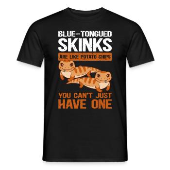 Bluetongued Skink Blue Tongued Skink Gift - Men's T-Shirt - black - Front - AI Model Male 178 light (178cm)