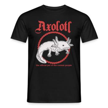 Axolotl amphibiens à queue Axolotls amphibiens cadeau - T-shirt homme - noir - Devant - AI Model Male 178 light (178cm)