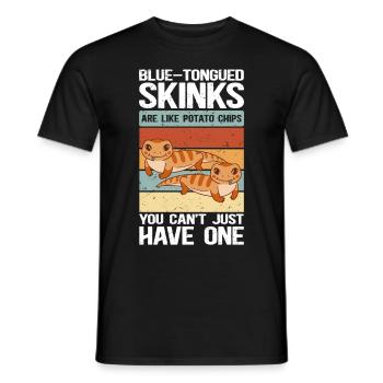 Bluetongued skink | Blue Tongued Skink Gift - Men's T-Shirt - black - Front - AI Model Male 178 light (178cm)