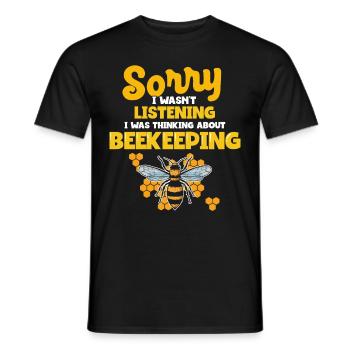 Apiculture Apiculteurs Abeilles Apiculteurs - T-shirt homme - noir - Devant - AI Model Male 178 light (178cm)
