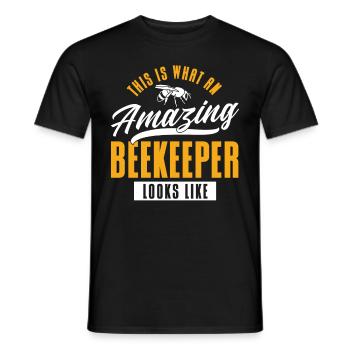 Apiculture Apiculteurs Abeilles Apiculteurs - T-shirt homme - noir - Devant - AI Model Male 178 light (178cm)