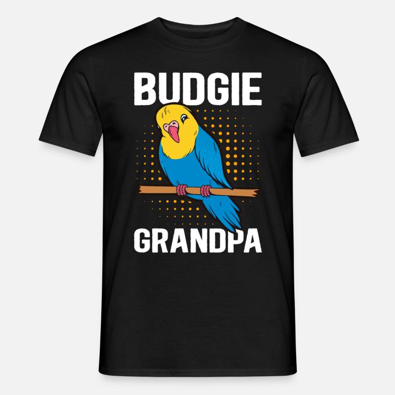 Budgerigar Grandpa Budgerigars Gift - Men's T-Shirt - black