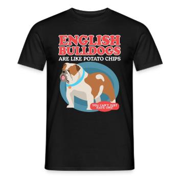 Bouledogue anglais Cadeau de chien bouledogue anglais - T-shirt homme - noir - Devant - AI Model Male 178 light (178cm)
