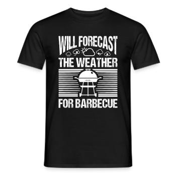 Meteorologist saying gift meteorology - Men's T-Shirt - black - Front - AI Model Male 178 light (178cm)