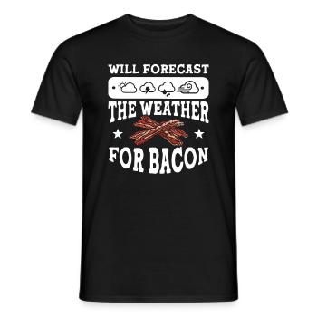 Meteorologist saying gift meteorology - Men's T-Shirt - black - Front - AI Model Male 178 light (178cm)