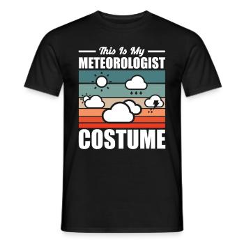 Meteorologist saying gift meteorology - Men's T-Shirt - black - Front - AI Model Male 178 light (178cm)