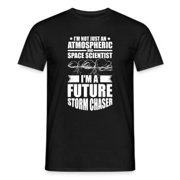 Meteorologist Quote Gift Meteorology - Men's T-Shirt - black - Front - AI Model Male 178 light (178cm)