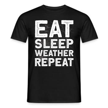 Météorologue Citation Cadeau Météorologie - T-shirt homme - noir - Devant - AI Model Male 178 light (178cm)