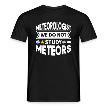 Météorologue Citation Cadeau Météorologie - T-shirt homme - noir - Devant - AI Model Male 178 light (178cm)