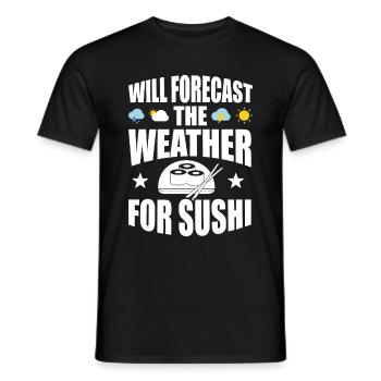 Meteorologist saying gift meteorology - Men's T-Shirt - black - Front - AI Model Male 178 light (178cm)