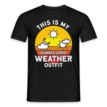 Météorologue Citation Cadeau Météorologie - T-shirt homme - noir - Devant - AI Model Male 178 light (178cm)