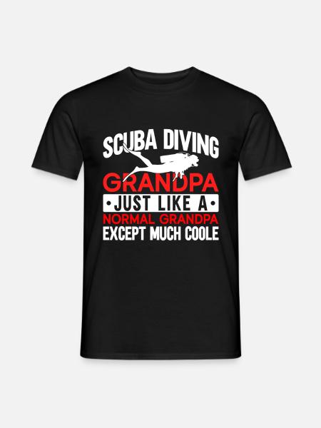 Scuba Diving Gift Podwodny płetwonurek - T-shirt męski - czarny