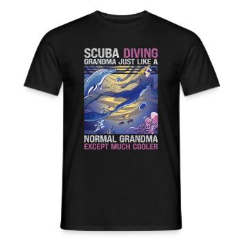 Scuba Diving Gift Underwater Scuba Diver - Men's T-Shirt - black - Front - AI Model Male 178 light (178cm)