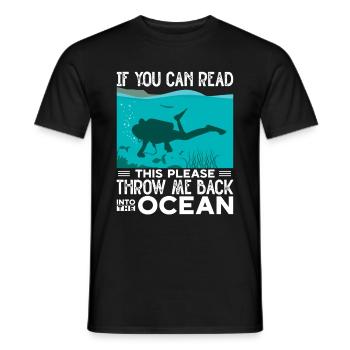 Scuba Diving Gift Underwater Scuba Diver - Men's T-Shirt - black - Front - AI Model Male 178 light (178cm)