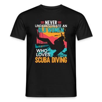 Scuba Diving Gift Underwater Scuba Diver - Men's T-Shirt - black - Front - AI Model Male 178 light (178cm)