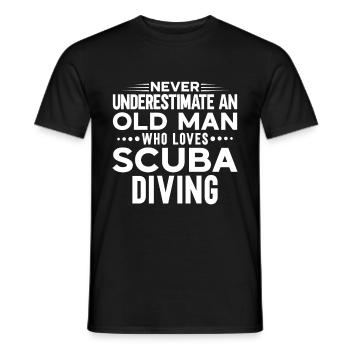 Sporttauchen Geschenk Unterwasser Sporttaucher - Männer T-Shirt - Schwarz - Vorne - AI Model Male 178 light (178cm)