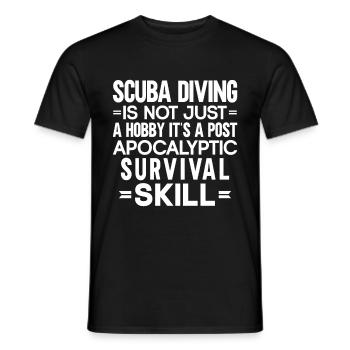 Scuba Diving Gift Underwater Scuba Diver - Men's T-Shirt - black - Front - AI Model Male 178 light (178cm)