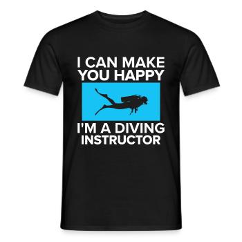 Scuba Diving Gift Underwater Scuba Diver - Men's T-Shirt - black - Front - AI Model Male 178 light (178cm)
