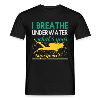 Sporttauchen Geschenk Unterwasser Sporttaucher - Männer T-Shirt - Schwarz - Vorne - AI Model Male 178 light (178cm)