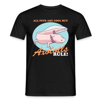 Axolotl amphibiens à queue Axolotls amphibiens cadeau - T-shirt homme - noir - Devant - AI Model Male 178 light (178cm)