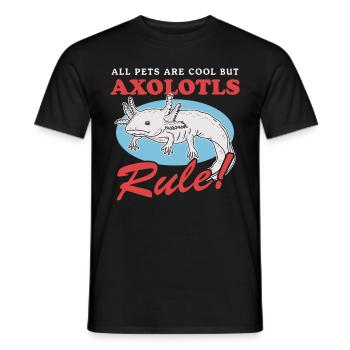 Axolotl Schwanzlurch Amphibien Geschenk - Männer T-Shirt - Schwarz - Vorne - AI Model Male 178 light (178cm)