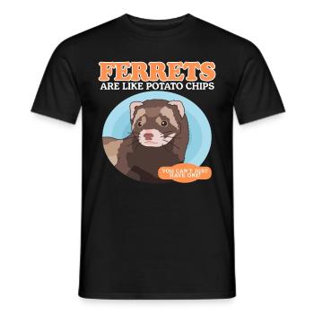 Propriétaire de furet | Cadeau amoureux du furet - T-shirt homme - noir - Devant - AI Model Male 178 light (178cm)