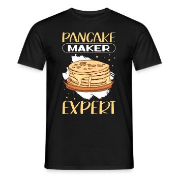Pancakes | Pancake Pancake Gift - Men's T-Shirt - black - Front - AI Model Male 178 light (178cm)
