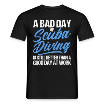 Scuba Diving Gift Underwater Scuba Diver - Men's T-Shirt - black - Front - AI Model Male 178 light (178cm)