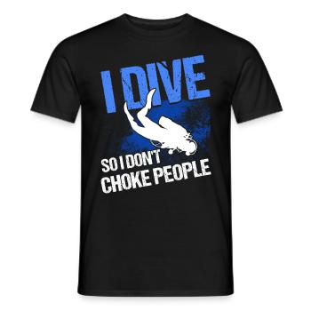 Scuba Diving Gift Underwater Scuba Diver - Men's T-Shirt - black - Front - AI Model Male 178 light (178cm)