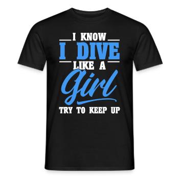 Sporttauchen Geschenk Unterwasser Sporttaucher - Männer T-Shirt - Schwarz - Vorne - AI Model Male 178 light (178cm)
