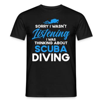 Scuba Diving Gift Underwater Scuba Diver - Men's T-Shirt - black - Front - AI Model Male 178 light (178cm)