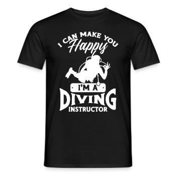 Scuba Diving Gift Underwater Scuba Diver - Men's T-Shirt - black - Front - AI Model Male 178 light (178cm)